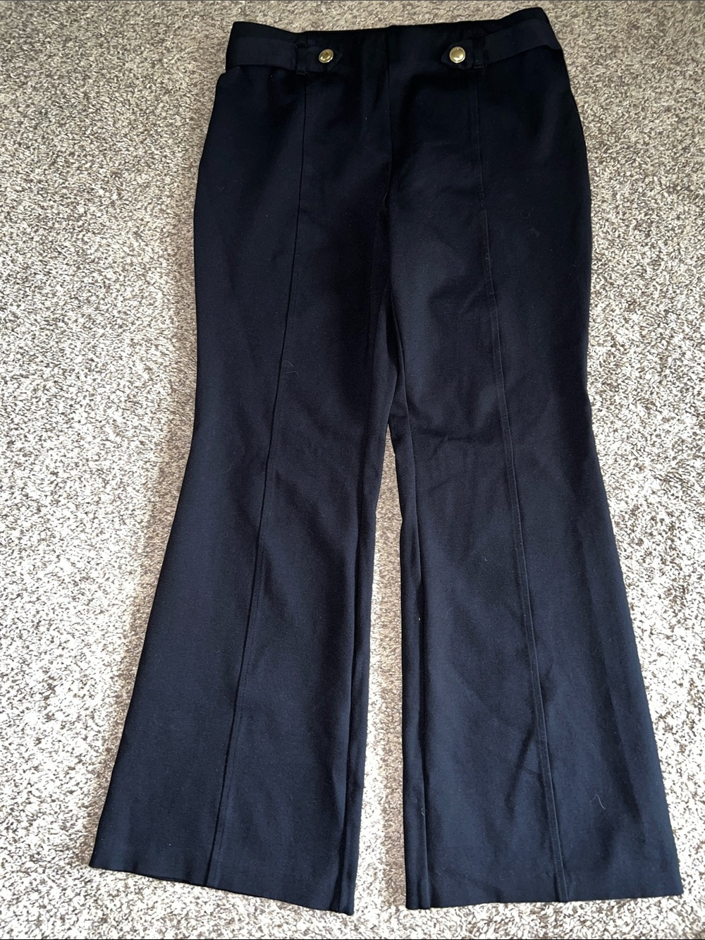 Women's Black Flared Dress Pants